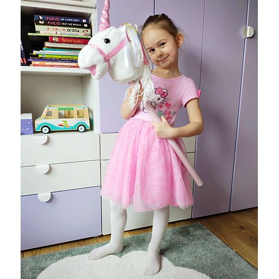 Unicorn on a Stick Bianco Hobby Horse