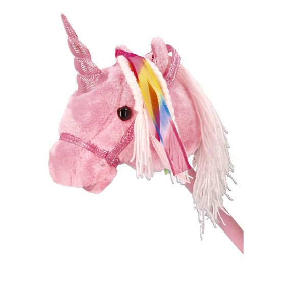 Unicorn on a Stick Rosa Hobby Horse
