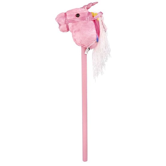 Unicorn on a Stick Rosa Hobby Horse