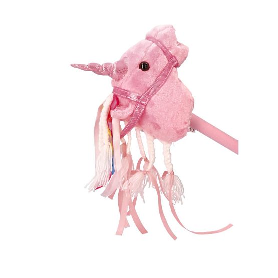 Unicorn on a Stick Rosa Hobby Horse
