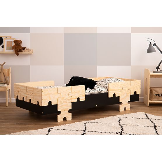 Universal Bed Puzzle with Barrier - Black