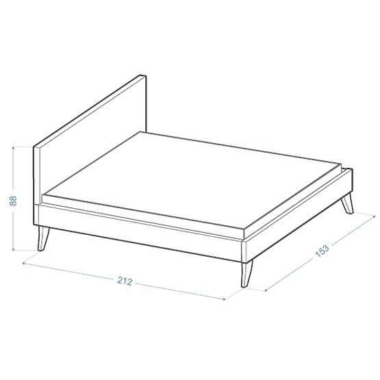 Upholstered bed HEAVEN 140 x 200 cm - Powder pink