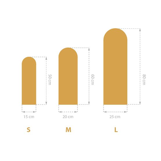 Upholstered panel Arc - mustard