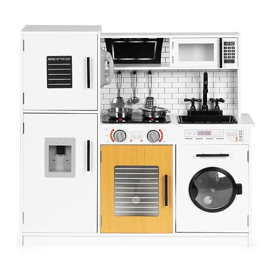 Large Wooden Play Kitchen for Kids + Sounds and Lights ECOTOYS