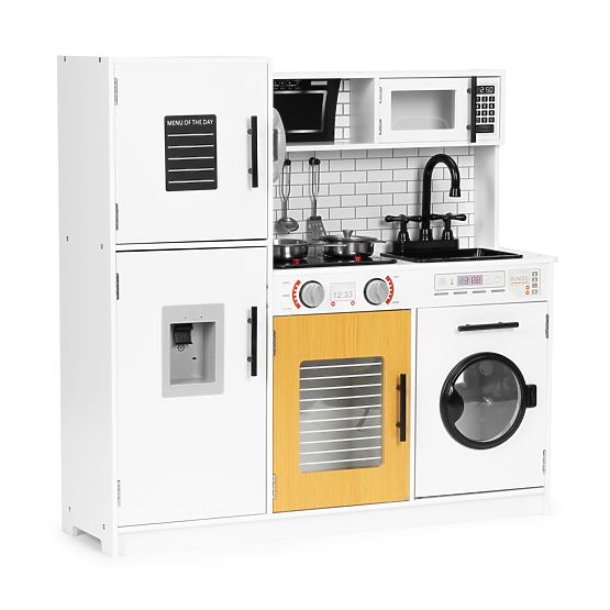 Large Wooden Play Kitchen for Kids + Sounds and Lights ECOTOYS