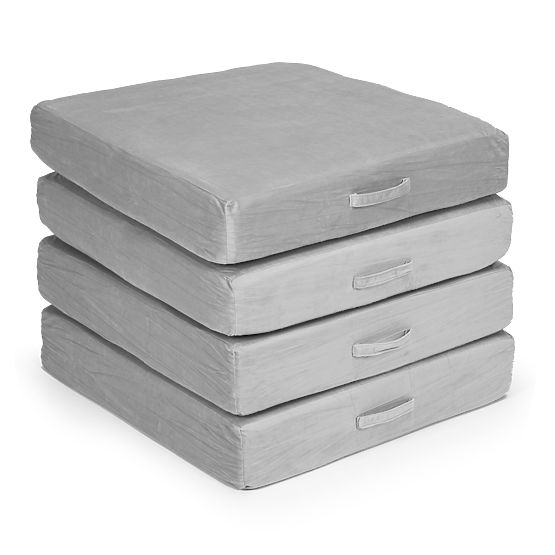 Large Modular Folding Sofa for Kids DIY 8 Soft Cushions - Gray ECOTOYS