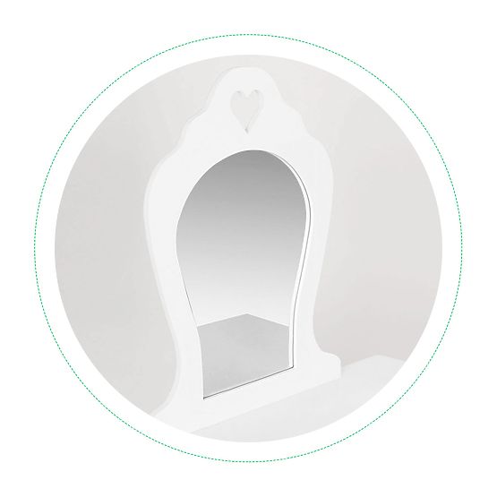 Large Children's Vanity Table with Mirror for Girls ECOTOYS