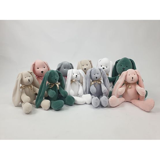 Velor toy Rabbit 35 cm - pink