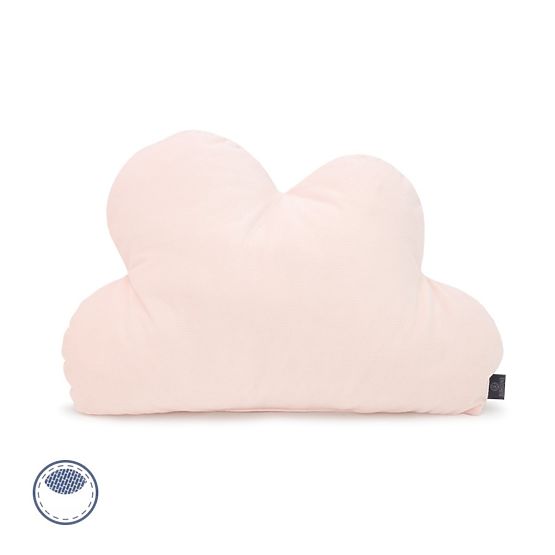 Velvet pillow puff Night flowers - pink