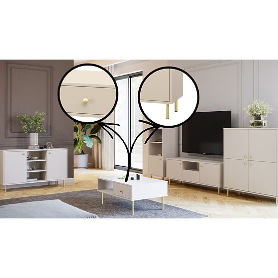 Venus Cashmere Living Room Display Cabinet 1