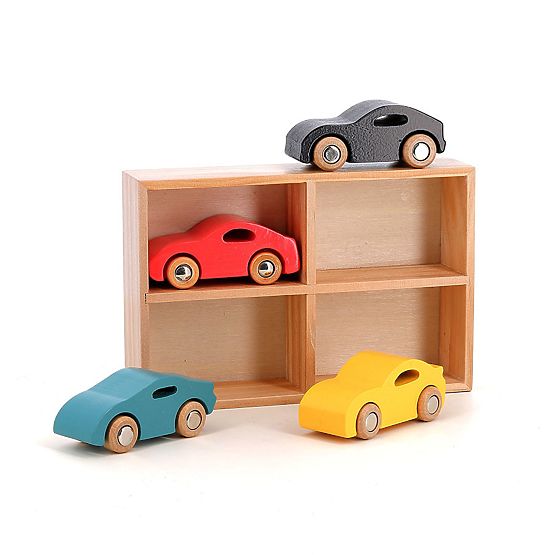 Vilac Set of 4 Wooden Cars Super Vilacity