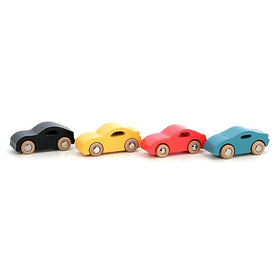 Vilac Set of 4 Wooden Cars Super Vilacity