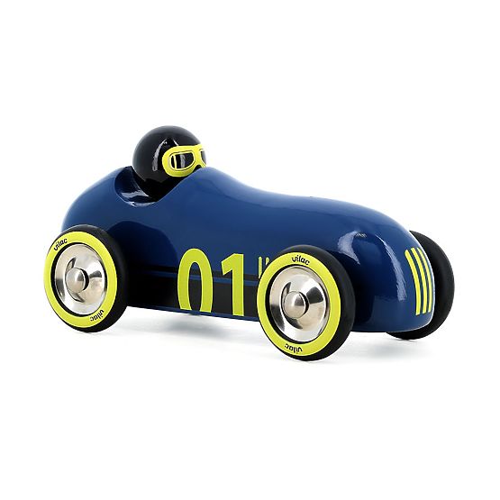 Vilac Wooden Car Old Sport Compet Dark Blue