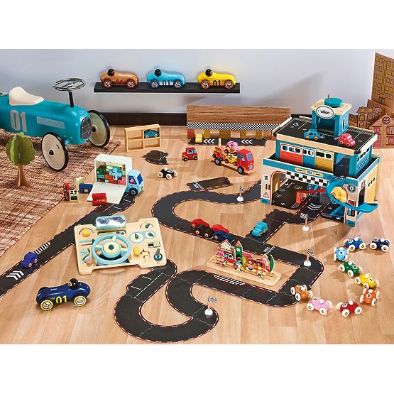 Vilac Wooden Car Old Sport Compet Dark Blue