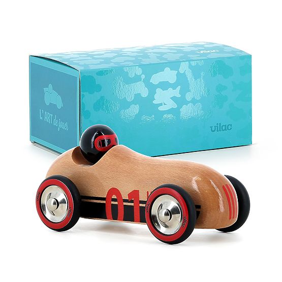 Vilac Wooden Car Old Sport Compet Natural
