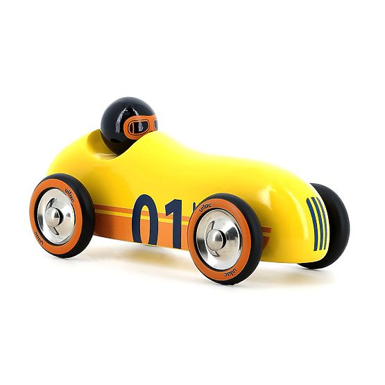 Vilac Wooden Car Old Sport Compet Yellow