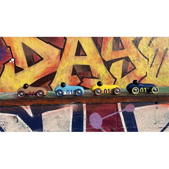 Vilac Wooden Car Old Sport Compet Yellow