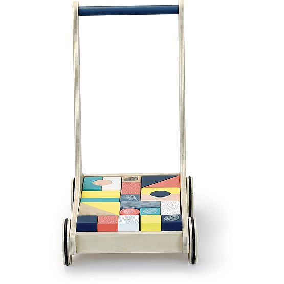 Vilac Wooden Cart with Colorful Blocks Canopée