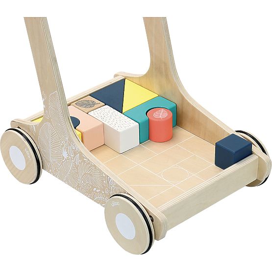 Vilac Wooden Cart with Colorful Blocks Canopée