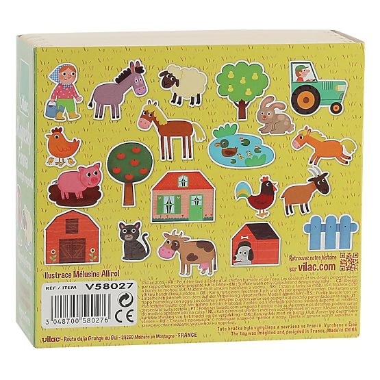 Vilac Wooden farm magnets 20 pcs