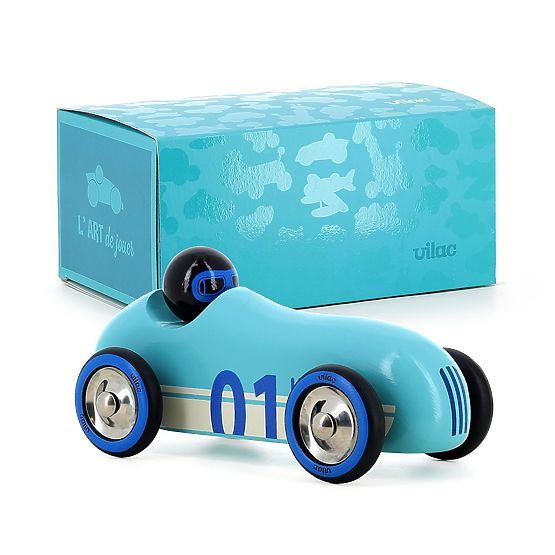 Vilac Wooden Old Sport Compet Car Turquoise