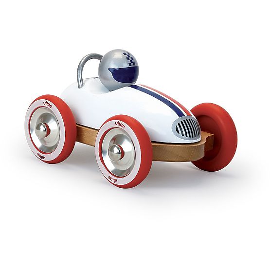 Vilac Wooden Roadster Vintage Car White