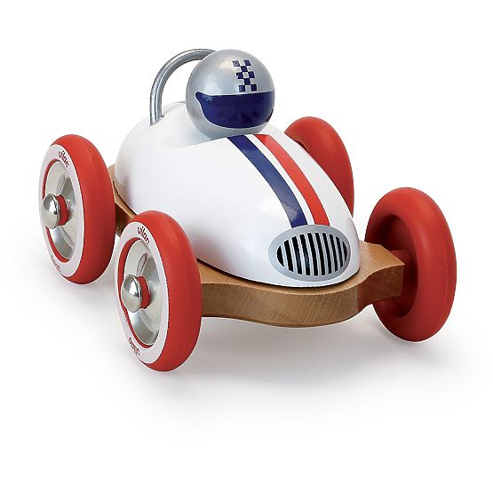 Vilac Wooden Roadster Vintage Car White