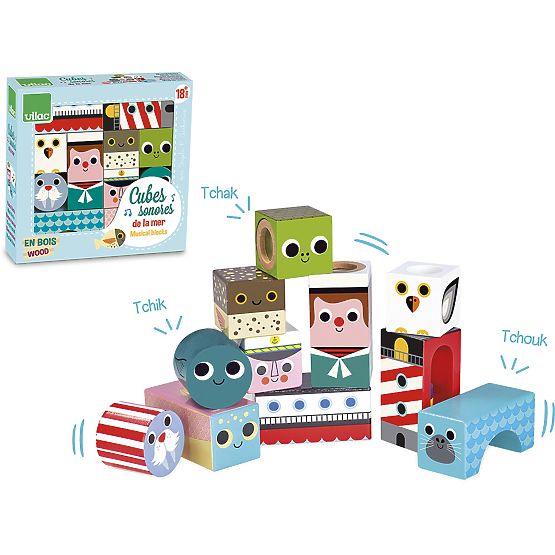 Vilac Wooden Sound Blocks Sea
