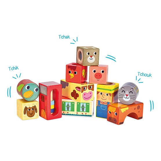 Vilac Wooden Sound Blocks Farm