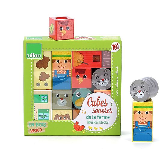 Vilac Wooden Sound Blocks Farm