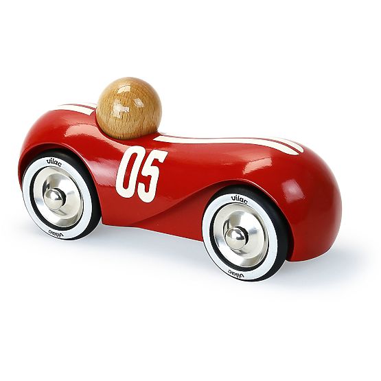 Vilac Wooden Streamline Vintage Car Red
