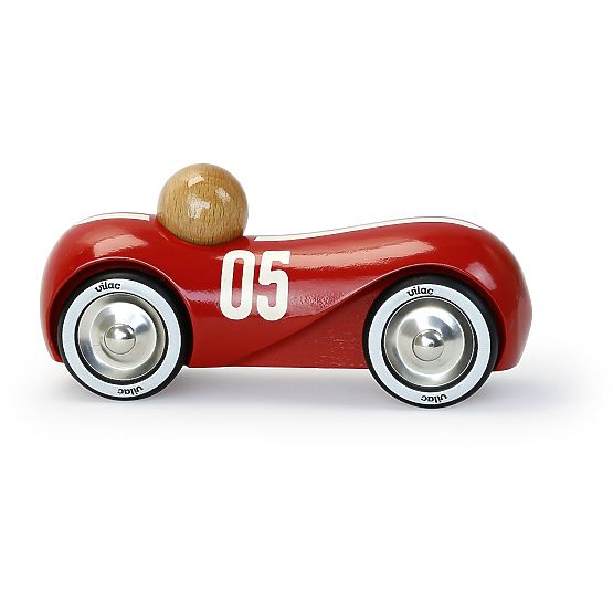 Vilac Wooden Streamline Vintage Car Red