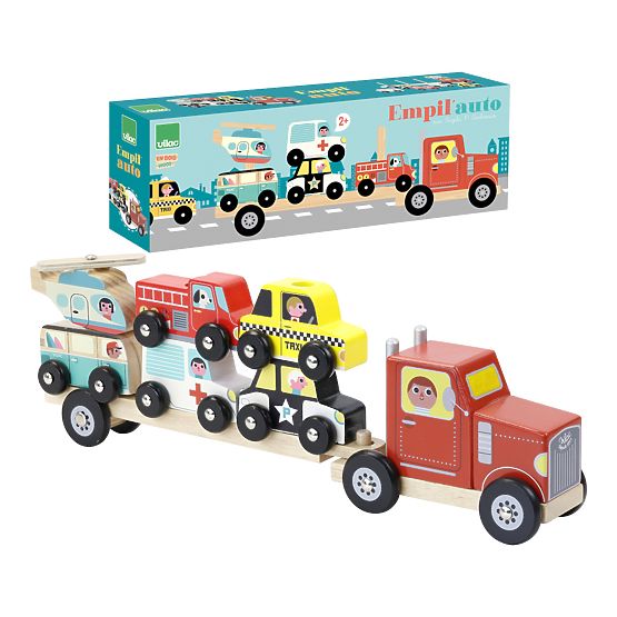 Vilac Wooden truck with toy cars