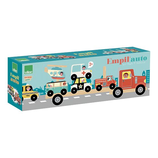 Vilac Wooden truck with toy cars