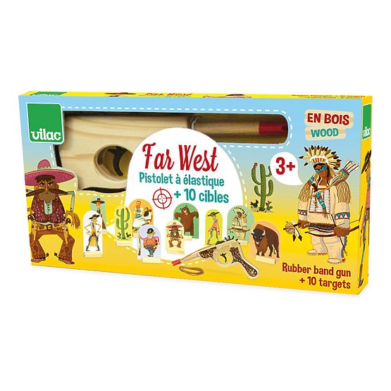 Vilac Wooden western pistol with targets