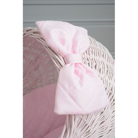 High wicker pram for dolls - pink