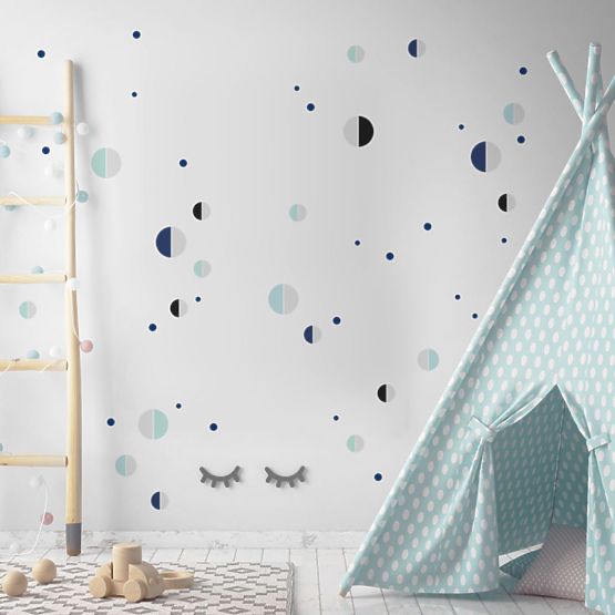 Wall decoration DEKORNIK - Crescent blue