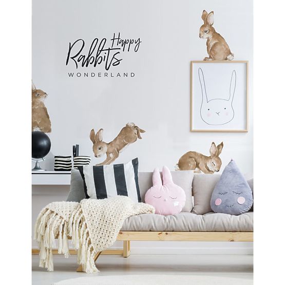 Wall decoration DEKORNIK Happy rabbits