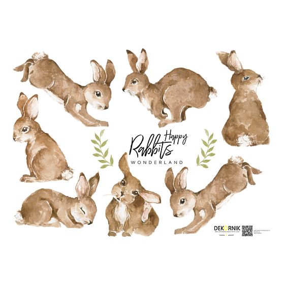 Wall decoration DEKORNIK Happy rabbits