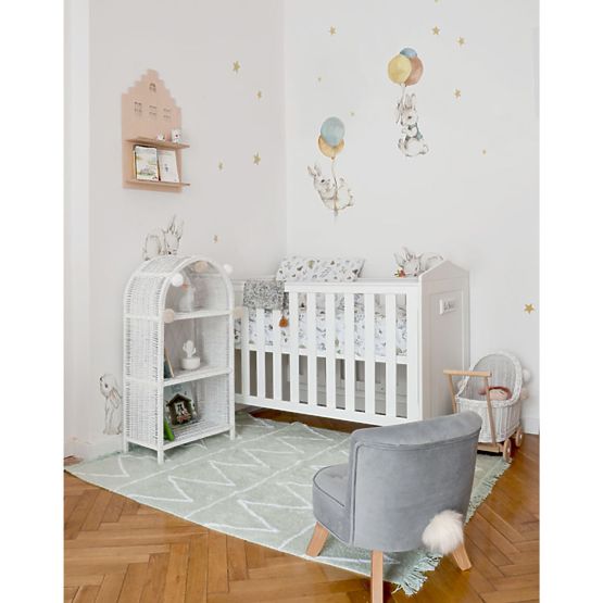 Wall decoration DEKORNIK Happy rabbits white