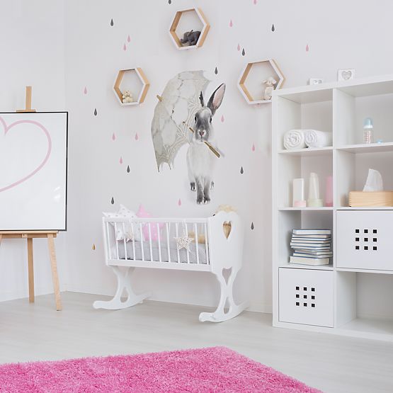 Wall decoration DEKORNIK - Harry's rabbit in the rain