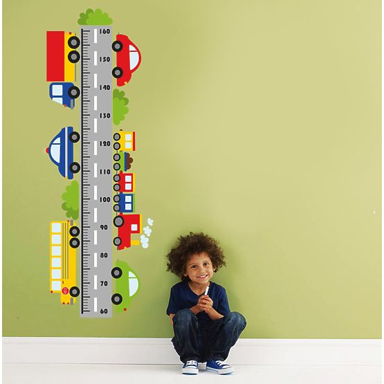 Wall Decoration - Height Chart and Cars
