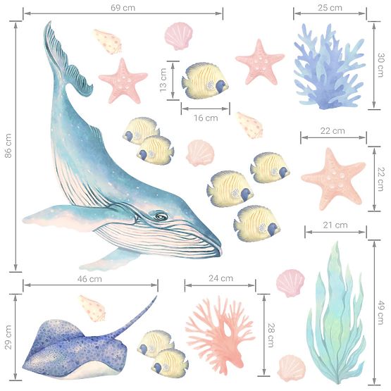 Wall stickers Animals from the oceans
