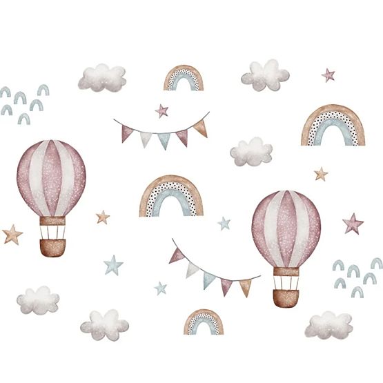 Wall stickers - Balloons and clouds