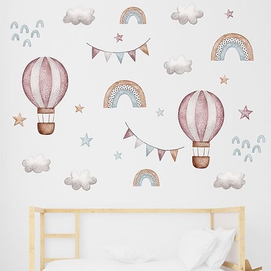 Wall stickers - Balloons and clouds