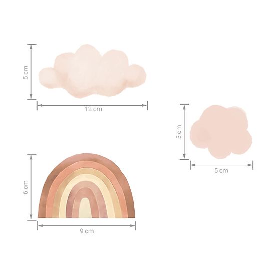 Wall stickers Mini rainbows - beige