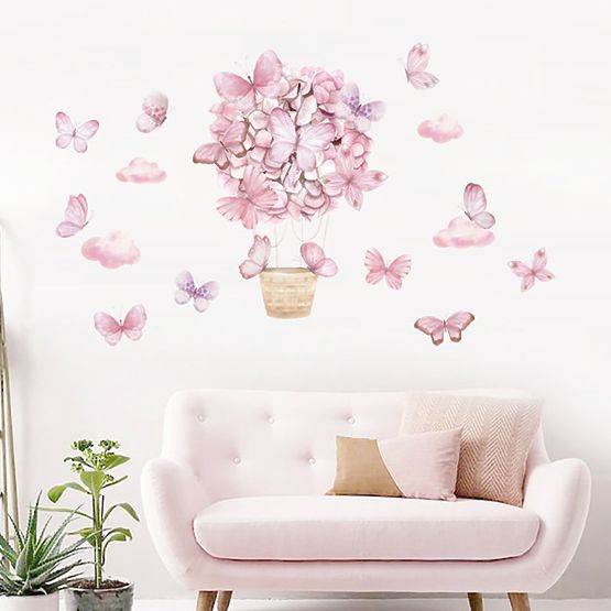 Wall stickers - Pink butterflies