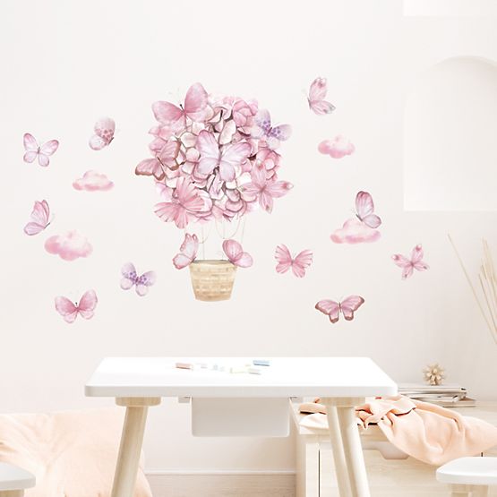 Wall stickers - Pink butterflies