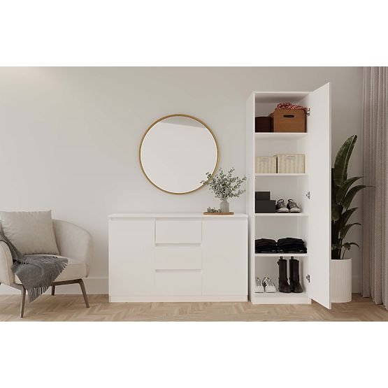 Wardrobe Malwa SD-50 with Mirror WHITE