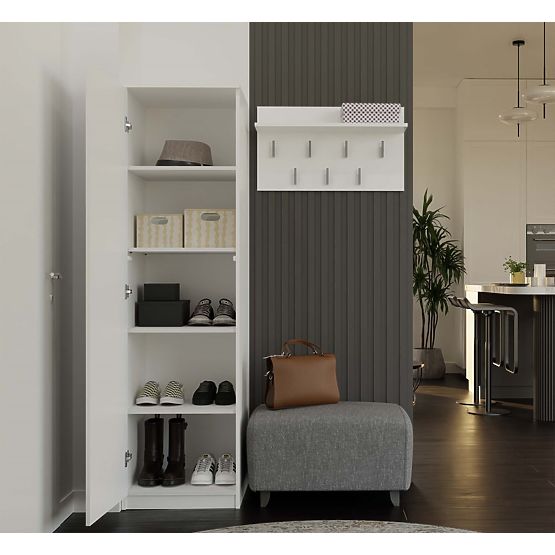 Wardrobe Malwa SD-50 with Mirror WHITE